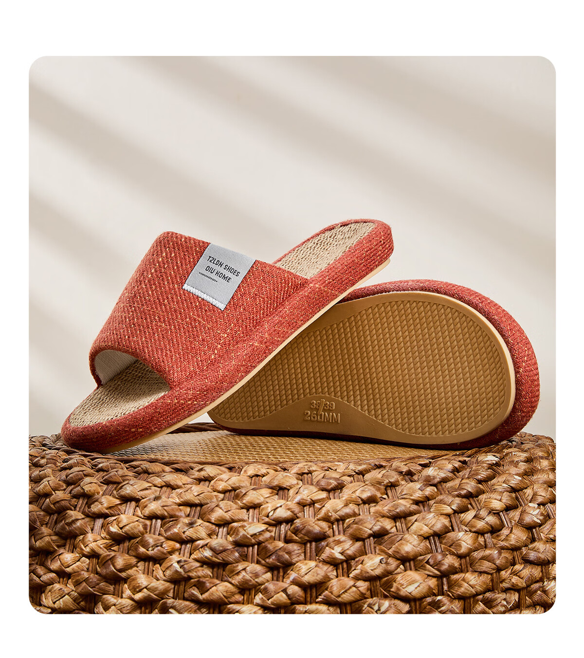 Runrou Japanese Style Linen Slippers for Men Spring Summer Indoor Home Antibacterial Deodorant Breathable Cotton Linen Slippers for Men 5