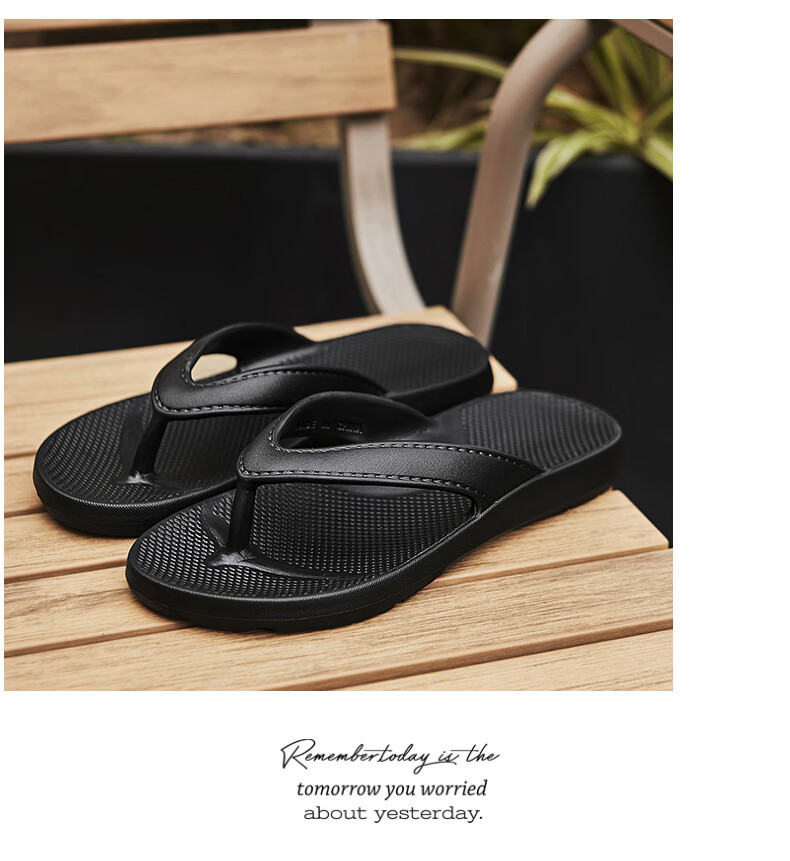 CARTELO Men's Summer Breathable Flip Flops New Toe Post Sandals Outdoor Beach Slippers JF09 Black Size 38-39 7