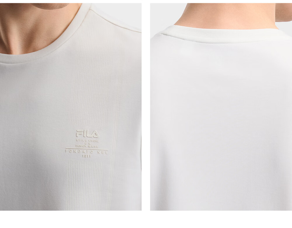 FILA Official Men's Knitted Short Sleeve Shirt 2026 Summer New Basic Casual Simple Commuter T-Shirt 14
