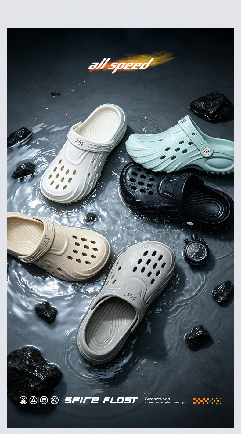 361° Women's Thick-Soled Hollow Sandals 2026 New Summer Wearable Beach Shoes Non-Slip Shock Absorbing Casual Slippers 11