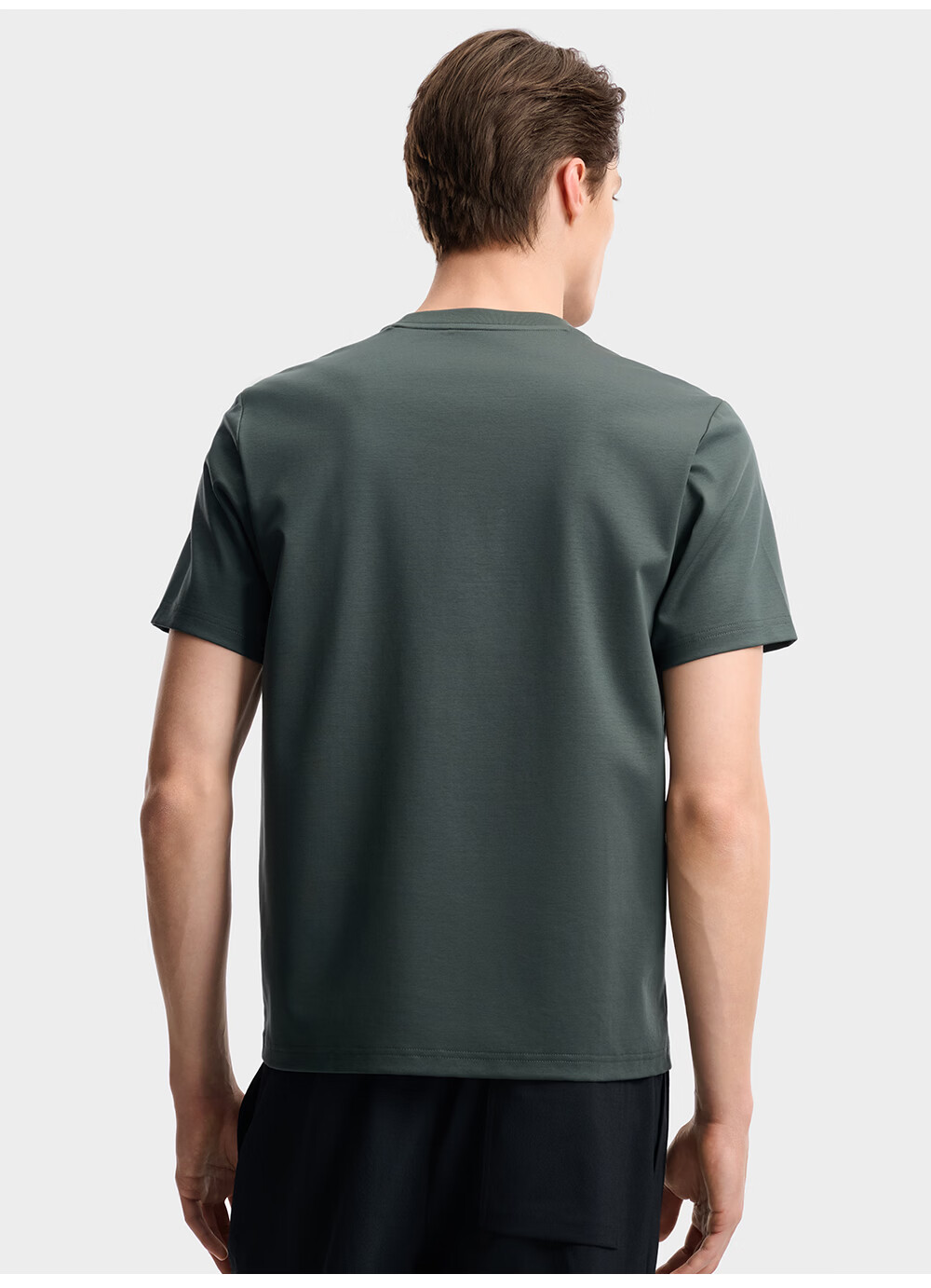 FILA Official Men's Knitted Short Sleeve Shirt 2026 Summer New Simple Casual Basic Versatile T-Shirt 6