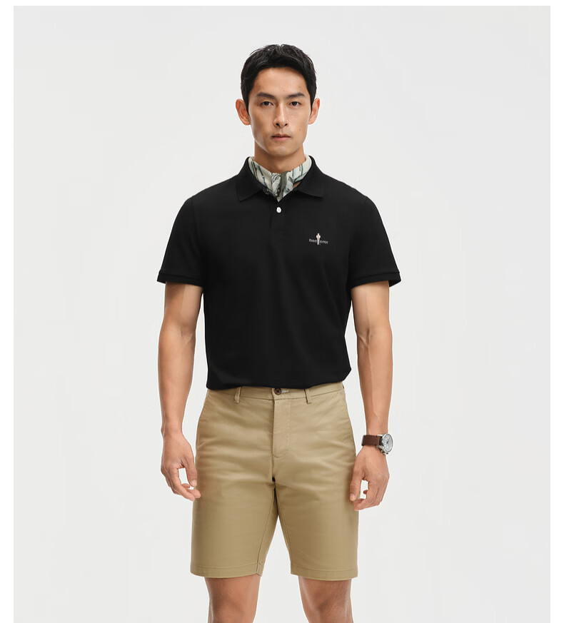 Biyinlefen [Ice Oxygen Bar] 2026 Spring Summer New Men's Casual Multi-Color Antibacterial Cooling Stretch Short Sleeve Polo Shirt T-Shirt 7