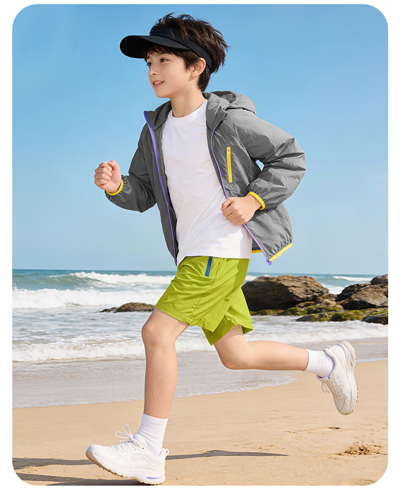 Disney Kids Sun Protection Jacket Summer Cooling UPF50+ Boys Loose Fit Versatile Girls Sun Protection Coat Summer Wear 15