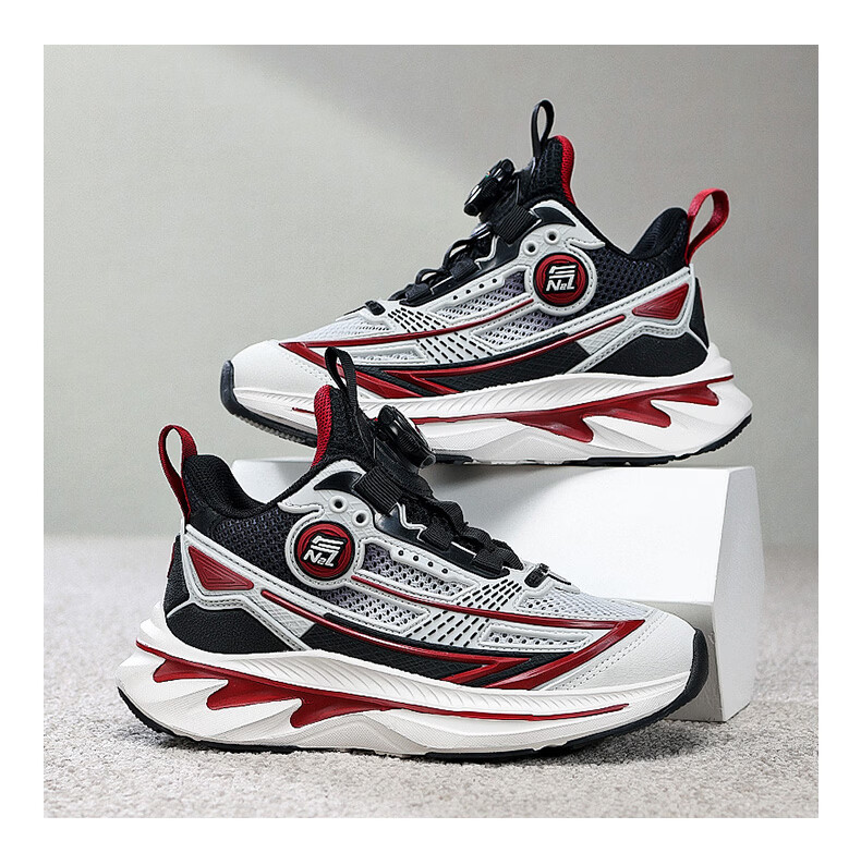 7-PE Boys' Shoes 2026 Spring New Youth Soft Sole Running Shoes Large Kids Waterproof Leather Sports Shoes 13