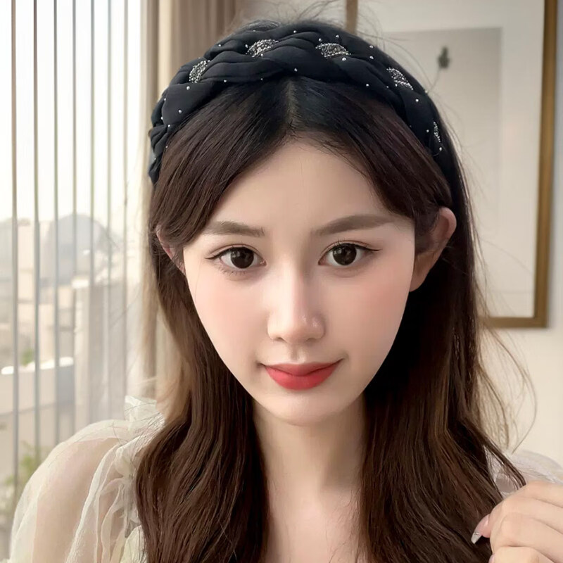 Idair High Crown Rhinestone Headband Women's Elegant Hairband Face Washing Hair Clip Birthday Gift 3