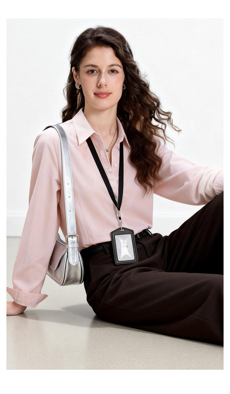 ENC Korean Style Long Sleeve Elegant Light Pink Shirt Youthful Loose Fit Niche Design Commuter Business Top 14