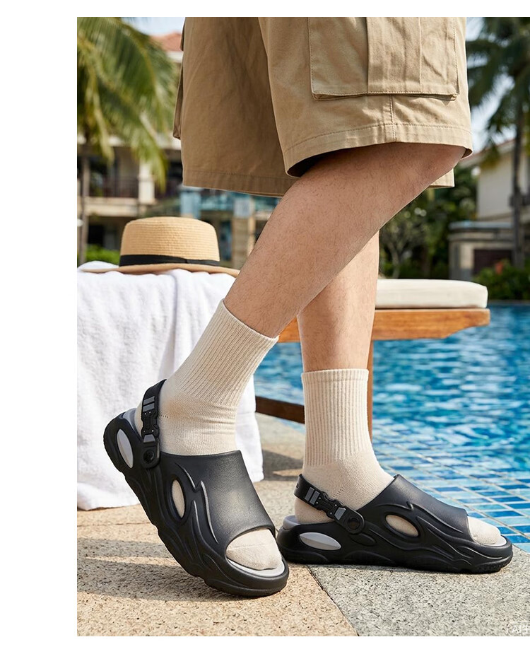 Jingzhenlianggong EVA Odor-Resistant Breathable Sandals Senma Style Mint Green Size 44-45 12