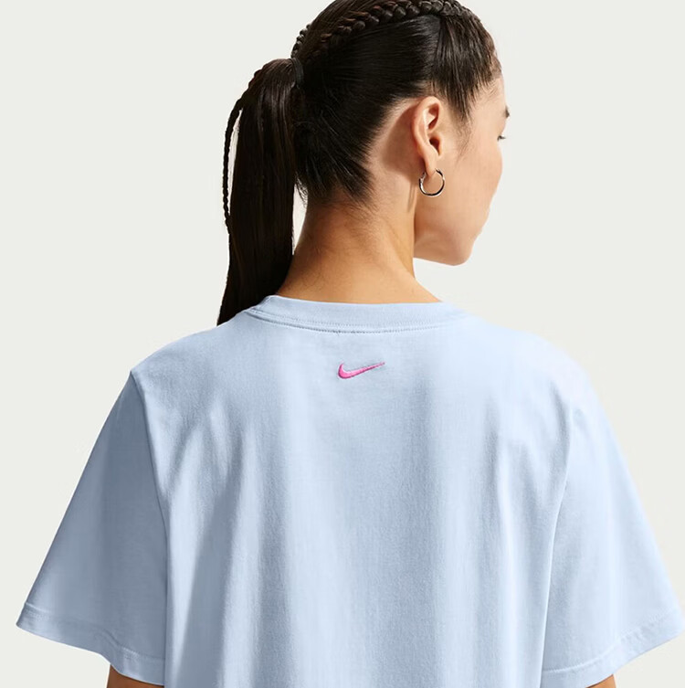 Nike Women's Sports T-Shirt New Breathable Comfortable Casual Knit Short Sleeve IR7559-411 Blue S 3