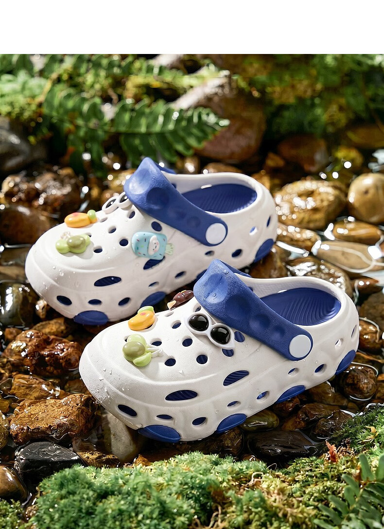 YUZHAOLIN Kids Clog Shoes Boys Girls Lightweight Closed-Toe Sandals for Students 23