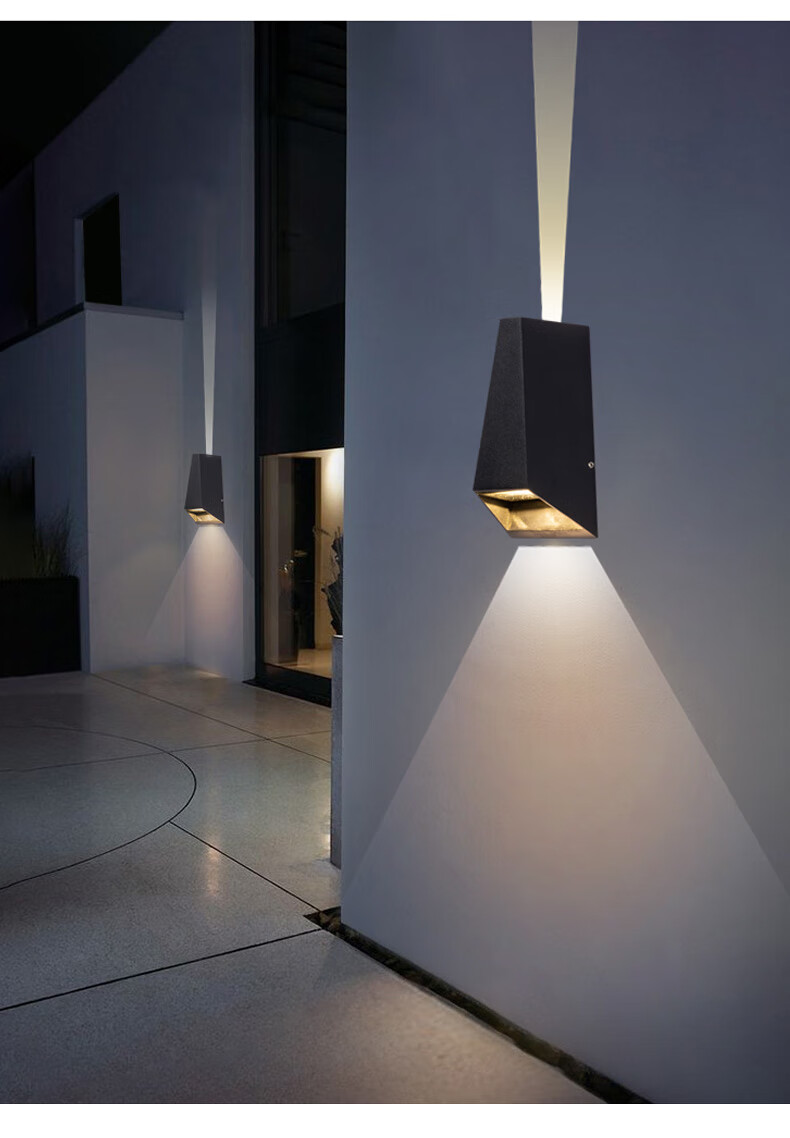 户外壁灯led现代简约室外露台阳台庭院围墙柱子灯外墙防水洗墙灯磨砂