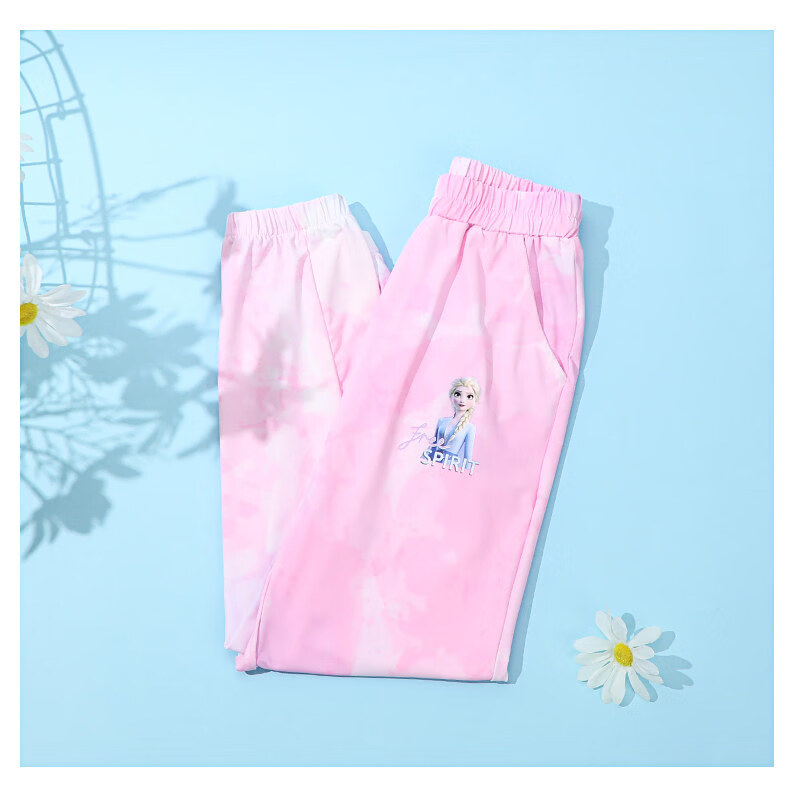 Disney Elsa Girls' Summer Mosquito-Repellent Pants Thin Children's Trousers UPF50+ 7