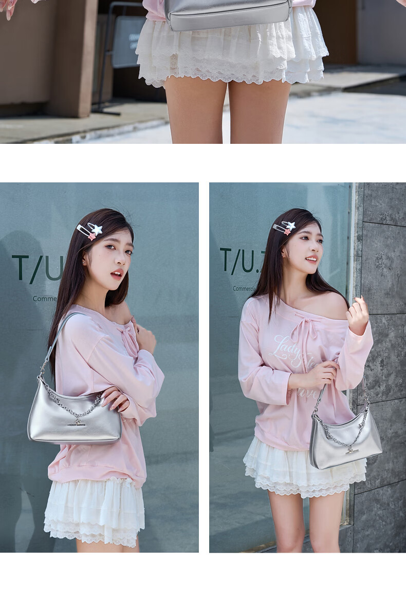 Disney Crossbody Underarm Commuter Bag Women's New Luxury Small Niche New Year Gift Versatile Small Bag 18