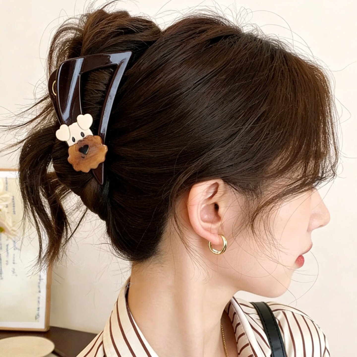 Ida Cartoon Dog Hair Claw Clip Large Size for Thick Hair 2026 New Premium Shark Clip for Back of Head 5