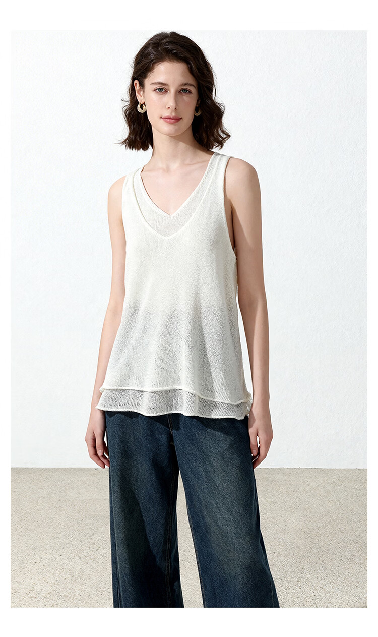ENC Korean Style Colorblock Vest Women's Niche Strap Summer 2026 New Comfortable Breathable Simple Versatile Sleeveless Top 10