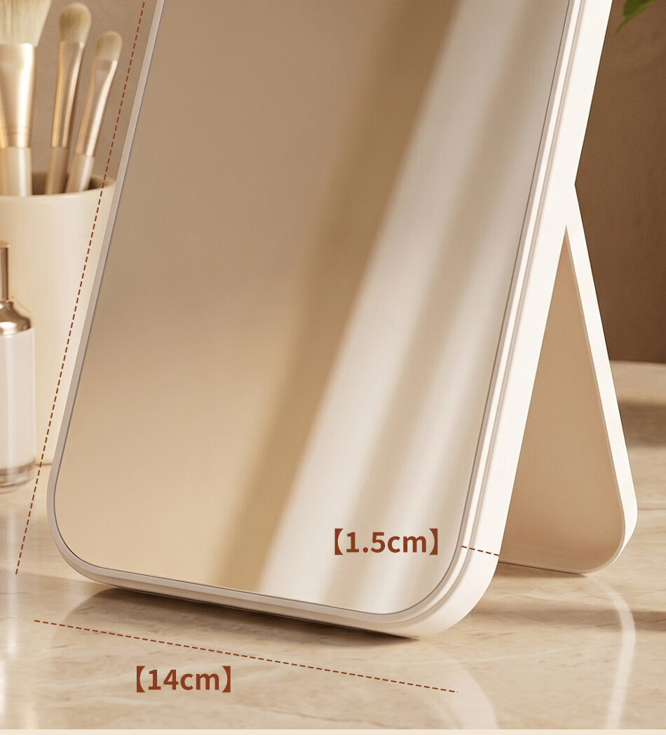 Jinsenquan Desktop Makeup Mirror Foldable Vanity Mirror Portable Small Mirror for Students Dormitory Travel Home Use 17