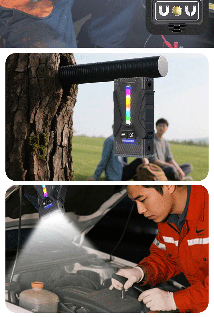 Cavalry Rechargeable Outdoor High-Intensity Floodlight Multifunctional Camping Inspection Work Light Mini Portable Flashlight 14