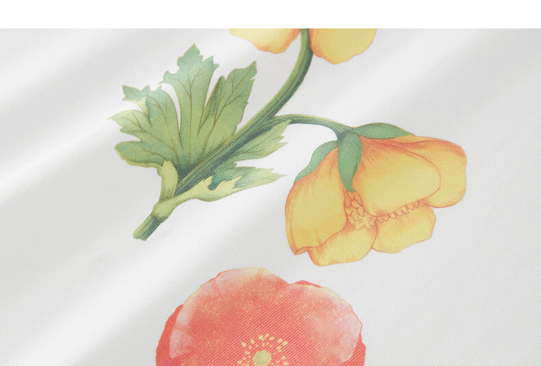 Sllsky Korean Style Floral Print Short Sleeve T-Shirt for Women 2026 Summer New Versatile Youthful Cropped Top 25