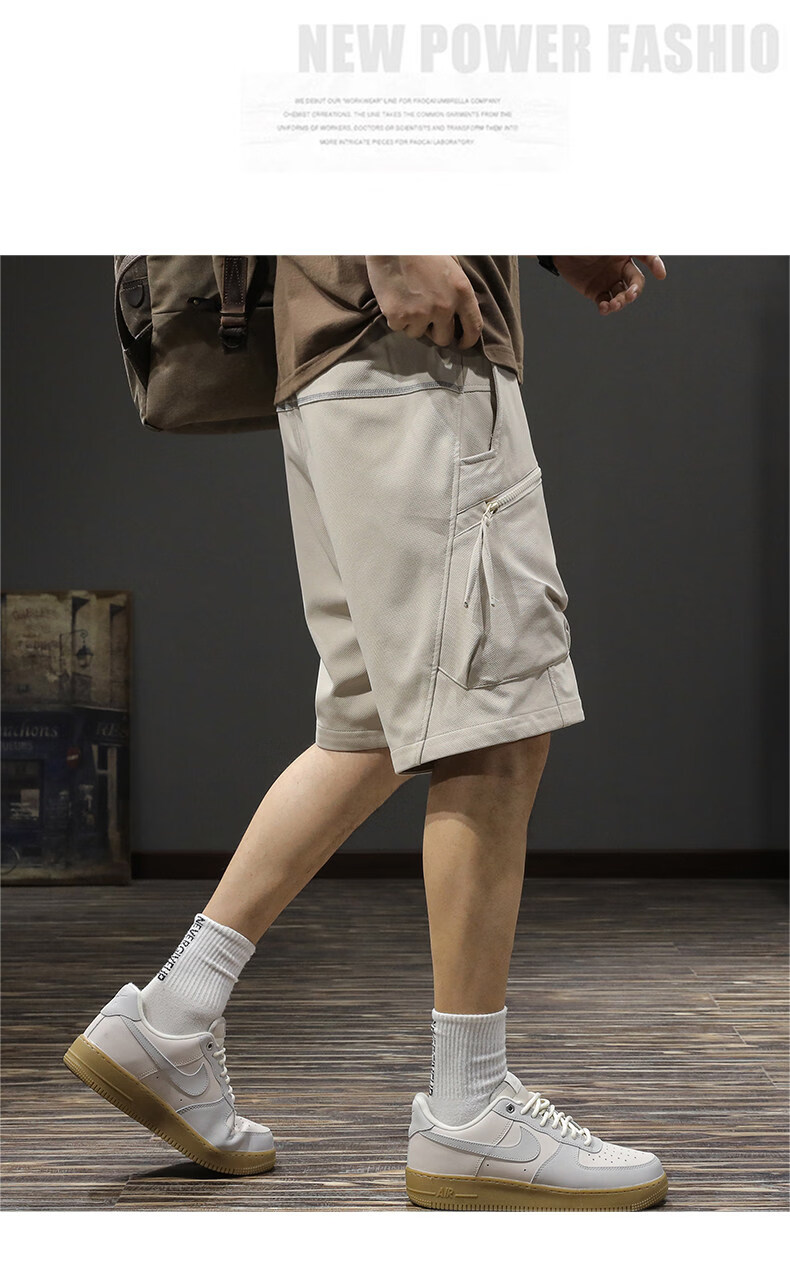 PLAYBOY Summer Lightweight Cooling Cargo Shorts Men New Ins Sports Casual Mid-Length Loose Trendy Brand 2026 Five-Point Shorts 10