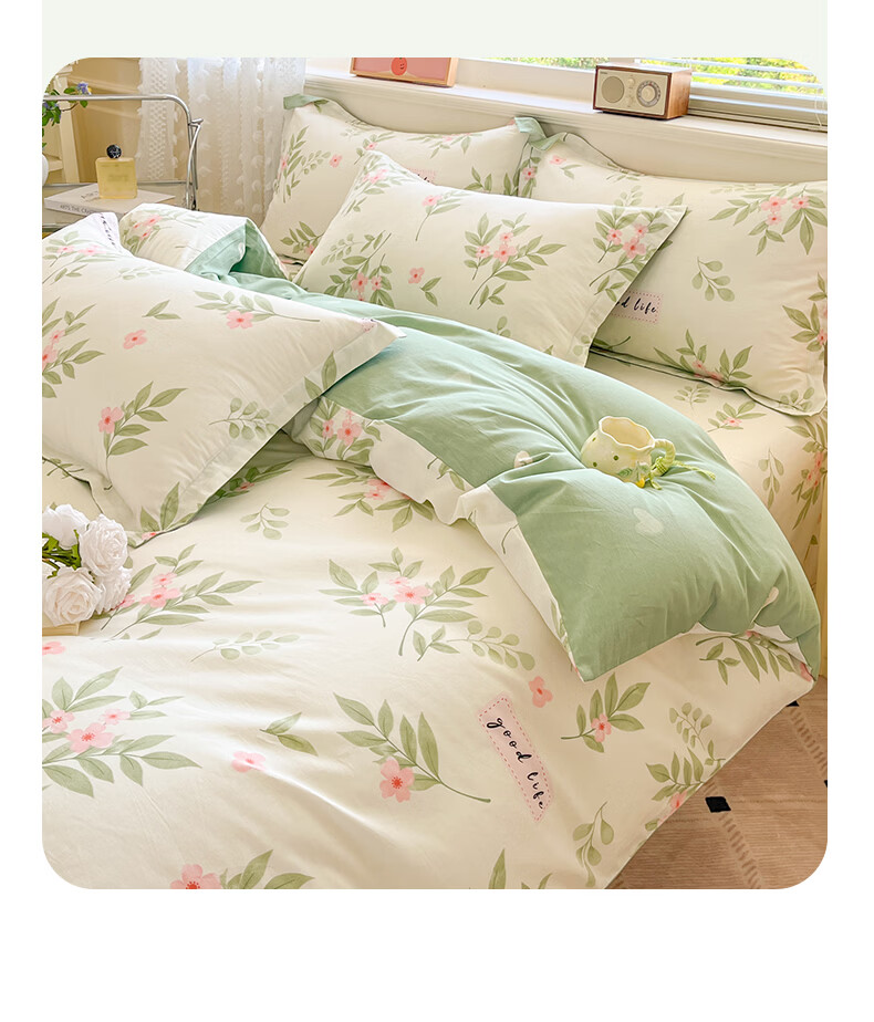 Hongdou 100% Pure Cotton Duvet Cover Single Piece Xinjiang Cotton Quilt Cover Double Home Use All Cotton Duvet Cover 200*230cm Anjixing 11