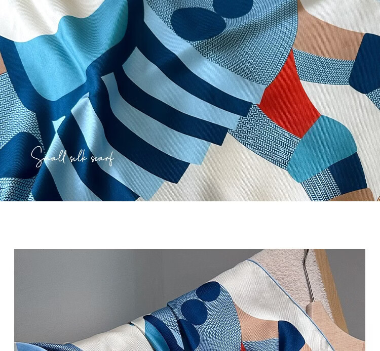 Lagur Qingfeng Zilai - Artistic War Horse Double-Sided Twill Satin 100% Mulberry Silk Square Scarf for Women Artistic War Horse 20