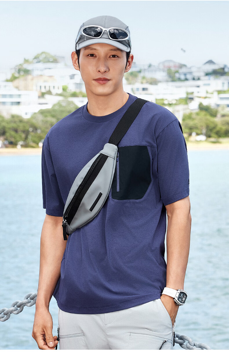 Kolumb Outdoor Quick-Dry Moisture-Wicking Sun-Protective Short Sleeve T-Shirt for Men with Commuter Pocket Energy Purple M(170) 13