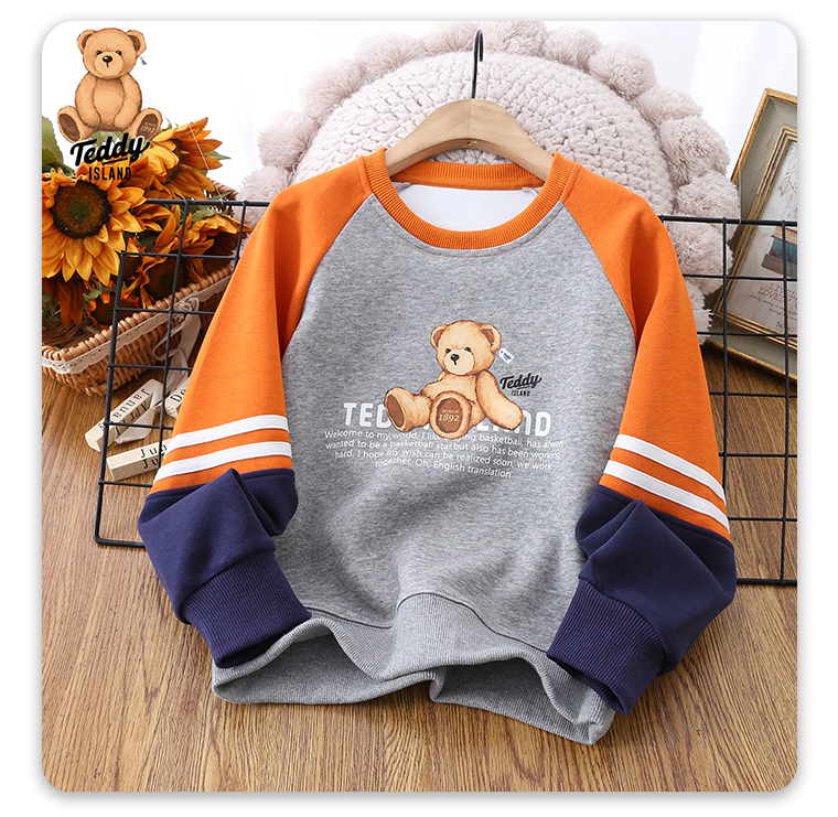 teddy island泰迪爱兰韩国潮牌童装男童春秋装上衣男童卫衣中大童炸街