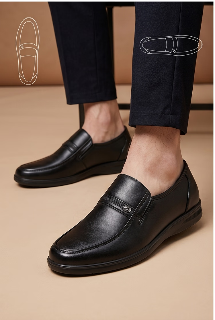 Hengyuanxiang Men's Slip-On Business Casual Breathable Driving Loafers XB406035 Black 40 16