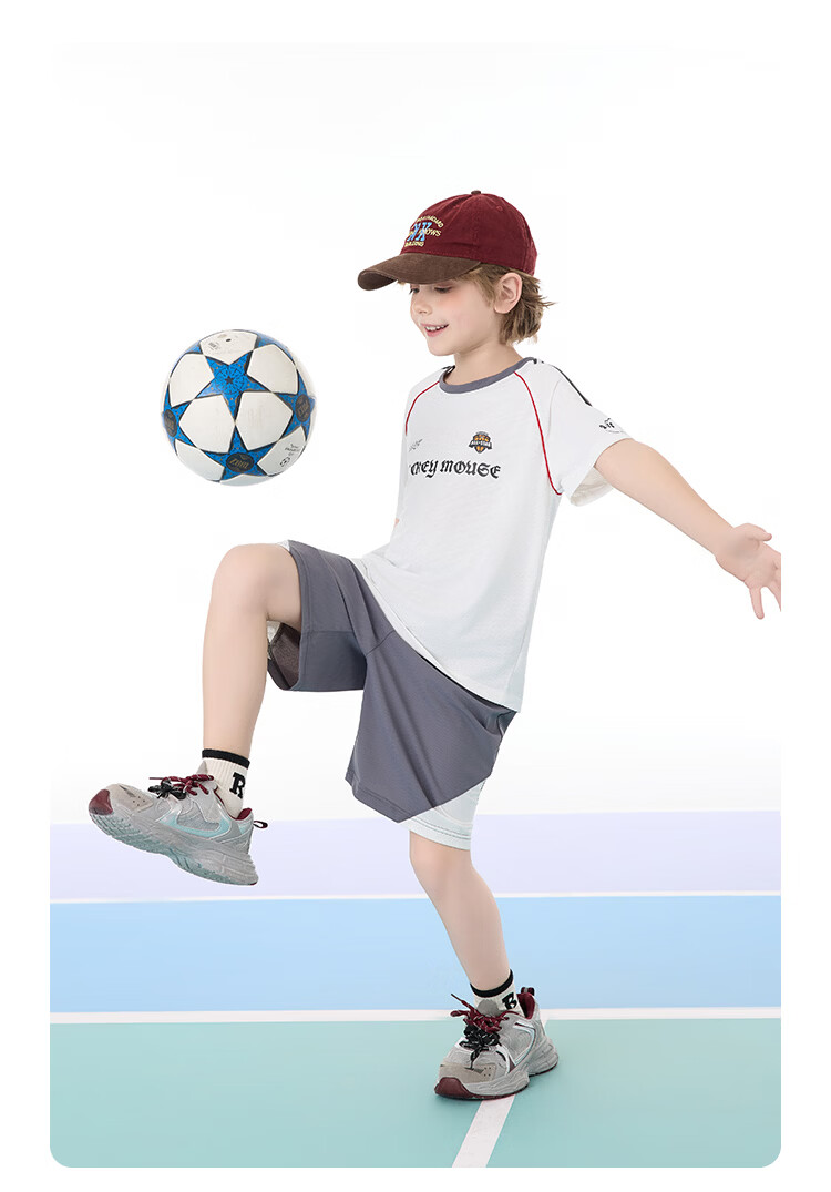 Disney Kids Summer Outfit 2026 New Outdoor Sports Casual Set Purple Tie-Dye Size 110 36