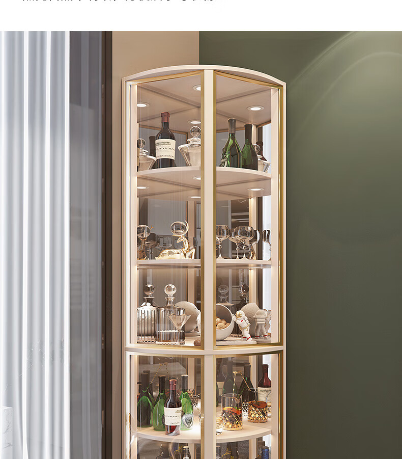 松品(songpin)酒柜现代简约转角柜拐角柜轻奢客厅多功能三角柜小户型