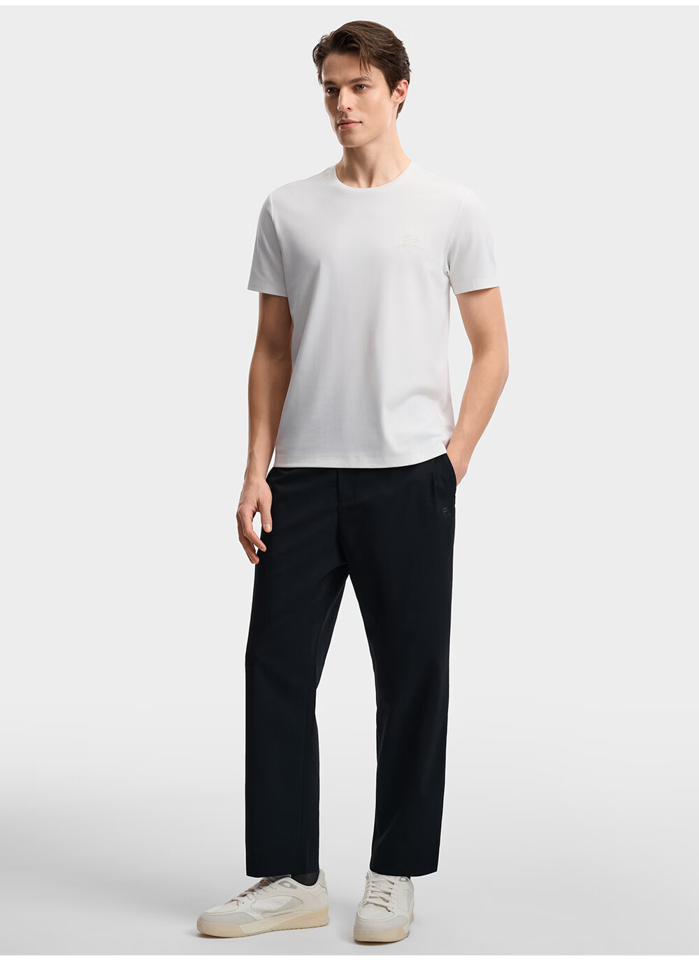 FILA Official Men's Knitted Short Sleeve Shirt 2026 Summer New Basic Casual Simple Commuter T-Shirt 13