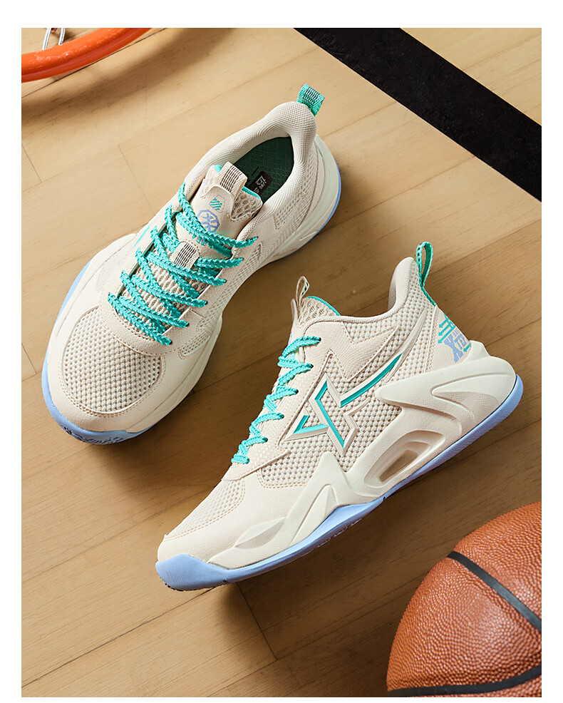 XTEP Youth Style Hunter Sports Shoes Boys Anti-Rollover Burnt Flower Craft Basketball Shoes Black/Changchun Flower Purple 37 18