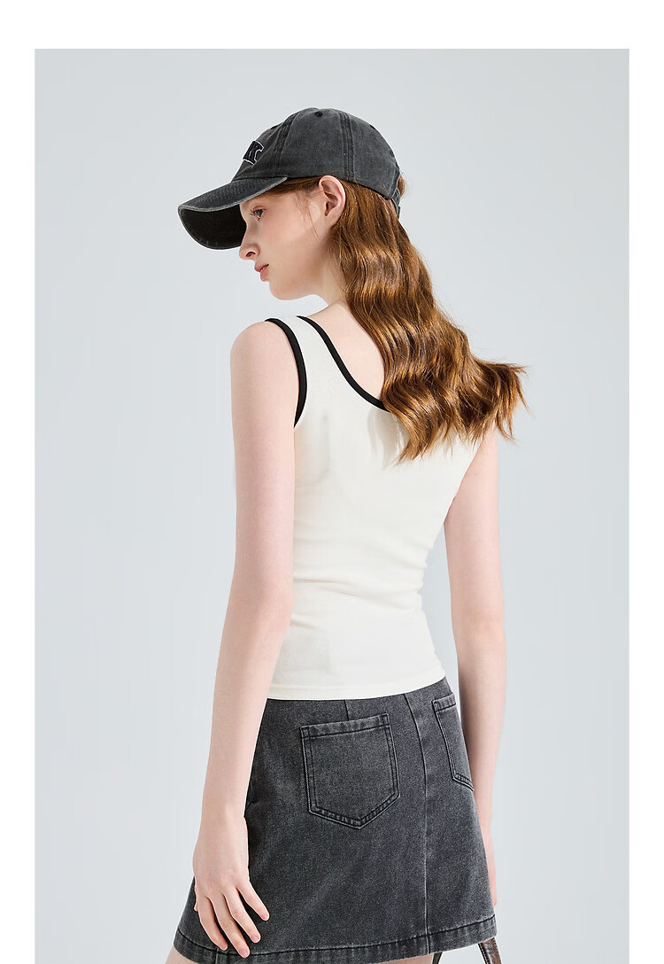 TonLion 2026 Spring Summer New Colorblock American College Style Designer Beautiful Basic Vest for Women 18
