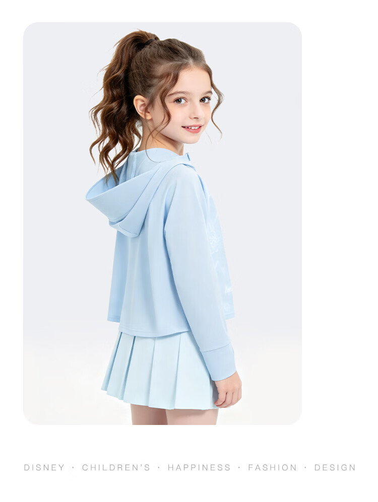 Disney Zootopia Ice Silk UPF50+ Sun Protection Jacket Summer Girls 2026 New Cool Sunproof Coat Purple 150 19