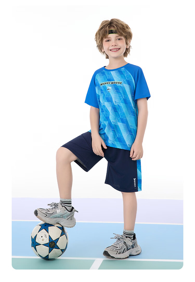Disney Kids Summer Outfit 2026 New Outdoor Sports Casual Set Purple Tie-Dye Size 110 42