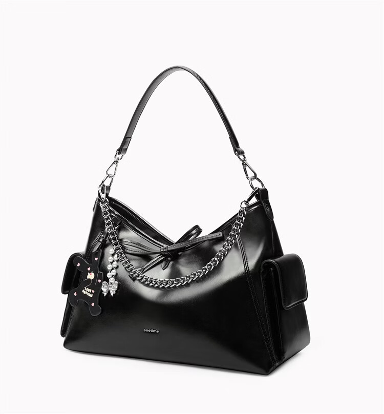 ONETIME Sweet Cool Time Ballet Bunny Hobo Bag New Sweet Cool Shoulder Crossbody Tote Bag Gift for Girlfriend Black 14