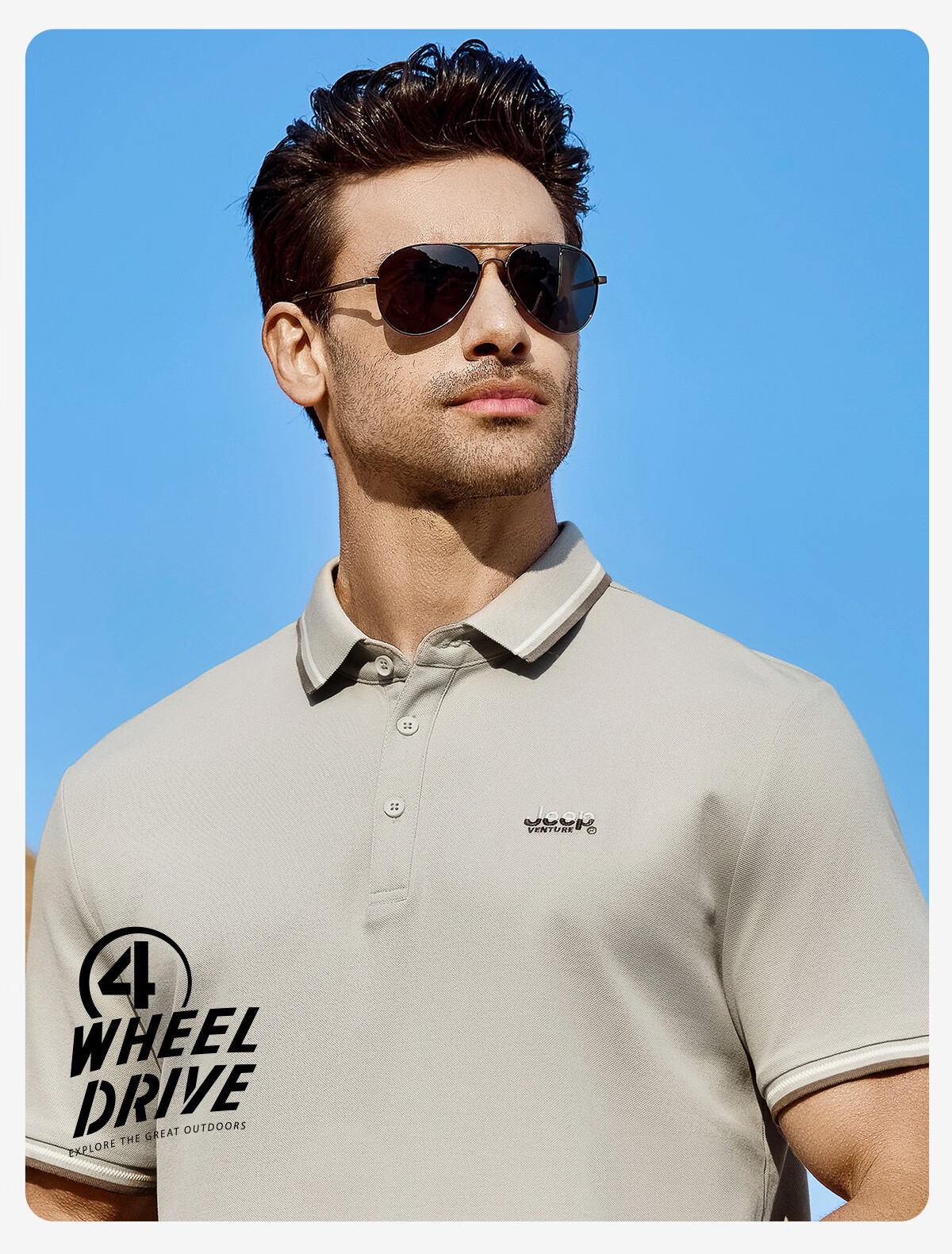 JEEP Outdoor Men's Summer Antibacterial Moisture-Wicking Quick-Dry Polo Shirt Short Sleeve Mountain Climbing Business Casual Commuter Top 26