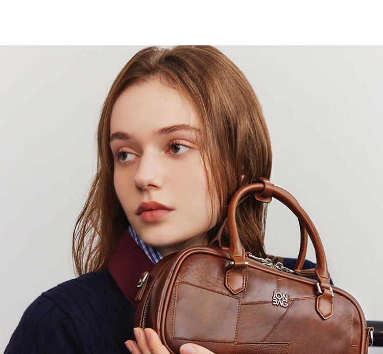 Jane Bage Vintage Patchwork Small Boston Bag Casual Shoulder Crossbody Bag for Women High-End Handbag Gift for Girlfriend 520 13