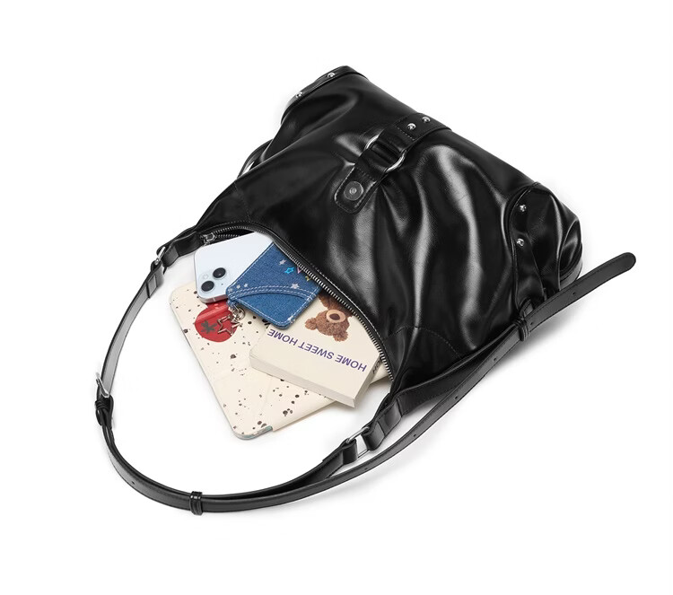 ONETIME Planet Single Shoulder HOBO Bag New Niche Design College Style Fashion Student Class Travel Crossbody Bag Black 18