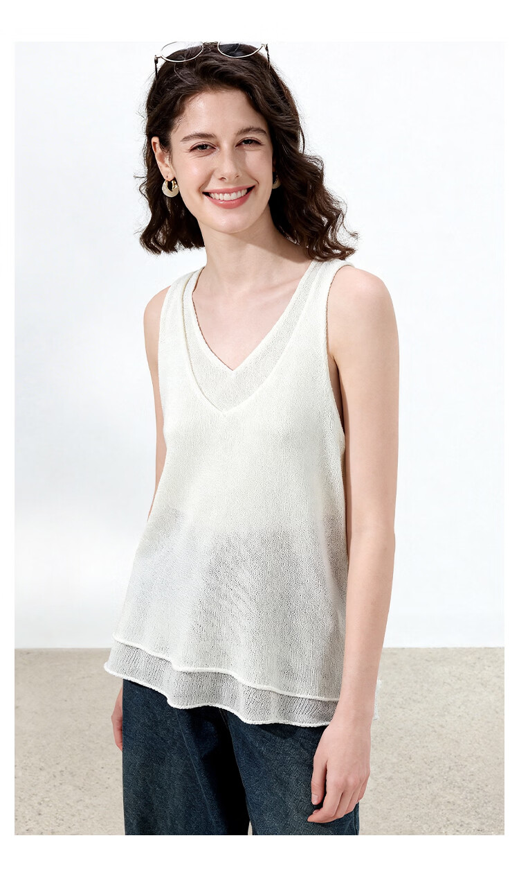 ENC Korean Style Colorblock Vest Women's Niche Strap Summer 2026 New Comfortable Breathable Simple Versatile Sleeveless Top 14