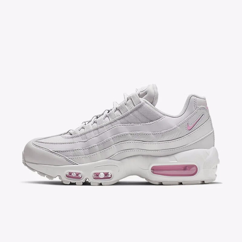 耐克女跑步鞋運動百搭簡約nikeairmax95se子彈頭aq4138greywhitepink8