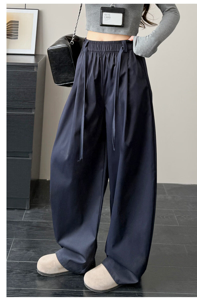 Langsha Women's Summer Thin High-Waist Wide-Leg Breathable Casual Pants Fashion Loose Slimming Trousers 19