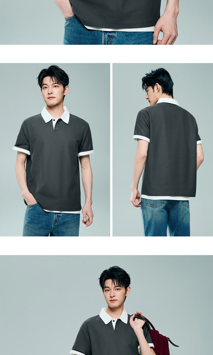 Giordano 2026 Summer New Tech Cooling Sun Protection Color-Block Collar Short Sleeve Polo Shirt Men 13016202 18