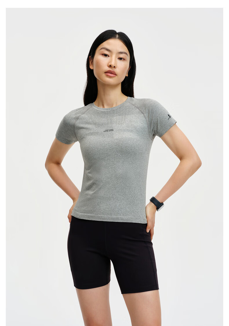 Biyinlefen [Lightweight Antibacterial Fabric] 2026 Spring Summer New Women's Casual Outdoor Commuting Quick-Dry Short Sleeve Crew Neck T-Shirt 1