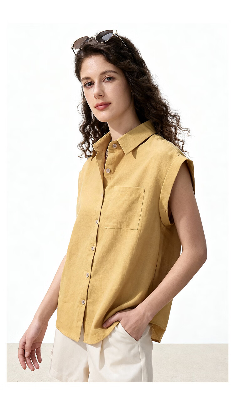 ENC Relaxed Fit Short Sleeve Shirt Gentle Elegant Casual Loose Versatile Women's Summer Slimming Top 16