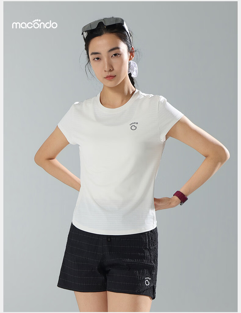 Macondo Night Running Short Sleeve T-Shirt Marathon Sports Running Moisture-Wicking Quick-Dry Short Tee Unisex Champagne White Women 2XL 14