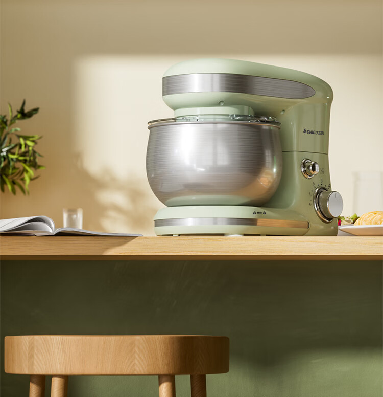 CHIGO Chef Machine Home Use Smart Timer Dough Mixer Fully Automatic Fresh Milk Cream Whisk Stand Mixer DC SC-205E 8