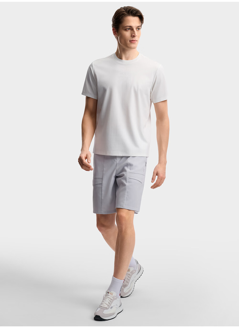 FILA Official Men's Knitted Short Sleeve Shirt 2026 Summer New Simple Casual Basic Versatile T-Shirt 13
