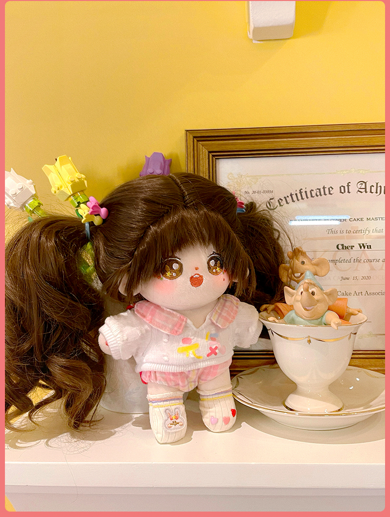 高温丝白兔酥棉花娃娃20cm现货无属性换装玩偶毛绒公仔送女生礼物