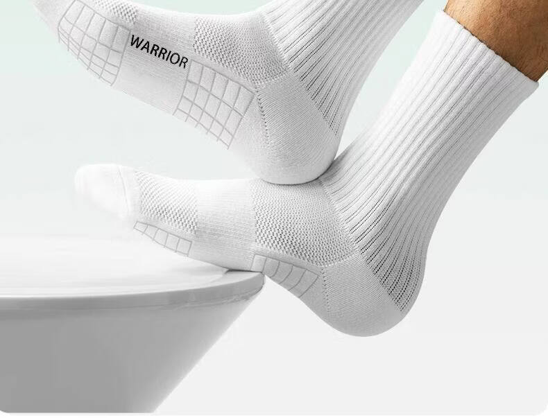 Warrior Sports Socks (6 Pairs) All-Season Running and Badminton Socks Unisex Odor-Resistant Sweat-Absorbing Casual and Basketball Socks 4