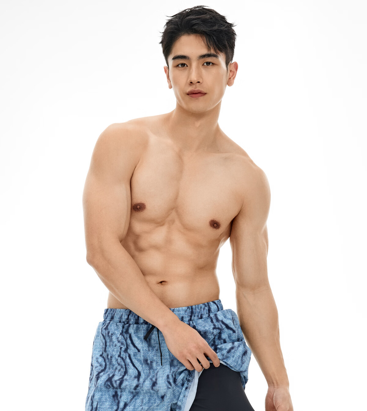 PUMA Men's Two-in-One Quick-Dry Hydrophobic Yarn Sun-Protective Plaid Drawstring Chlorine-Resistant Beach Swim Shorts 10
